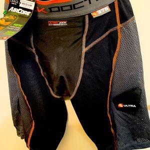 NWT Shock Doctor Mens Shorts with Hard Cup